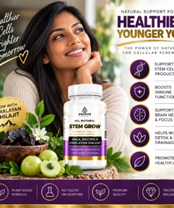Stem Grow – Bacopa, Amla & Shilajit – 90 Capsules