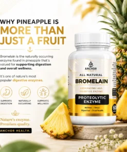 Anchor Health Bromelain 90-capsule supplement bottle