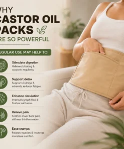 Castor oil waist pack wrap