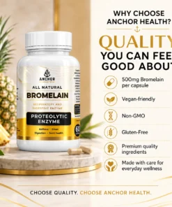Anchor Health Bromelain ingredients and nutrition label