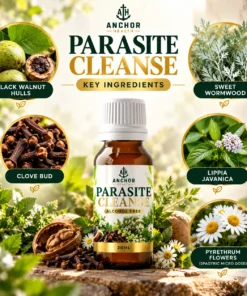 Anchor Health Parasite Cleanse Drops herbal ingredient label