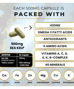 Natural daily wellness support with Anchor Health Sea Kelp Capsules.