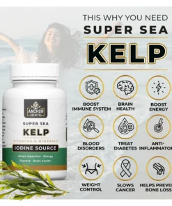 Certified organic, wild-crafted kelp with no preservatives and low mercury.