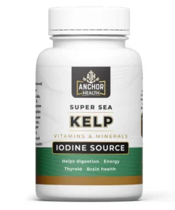 sea kelp capsules 500mg Anchor Health iodine supplement bottle
