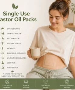 Self adhesive castor oil patch
