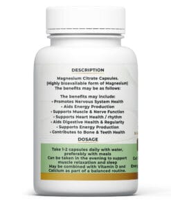 Alternative view of Magnesium Citrate for Digestion & Replenishment -  60 Capsules
