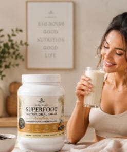 Creamy Vanilla Plant-Based Superfood Nutritional Shake with moringa baobab and fulvic acid