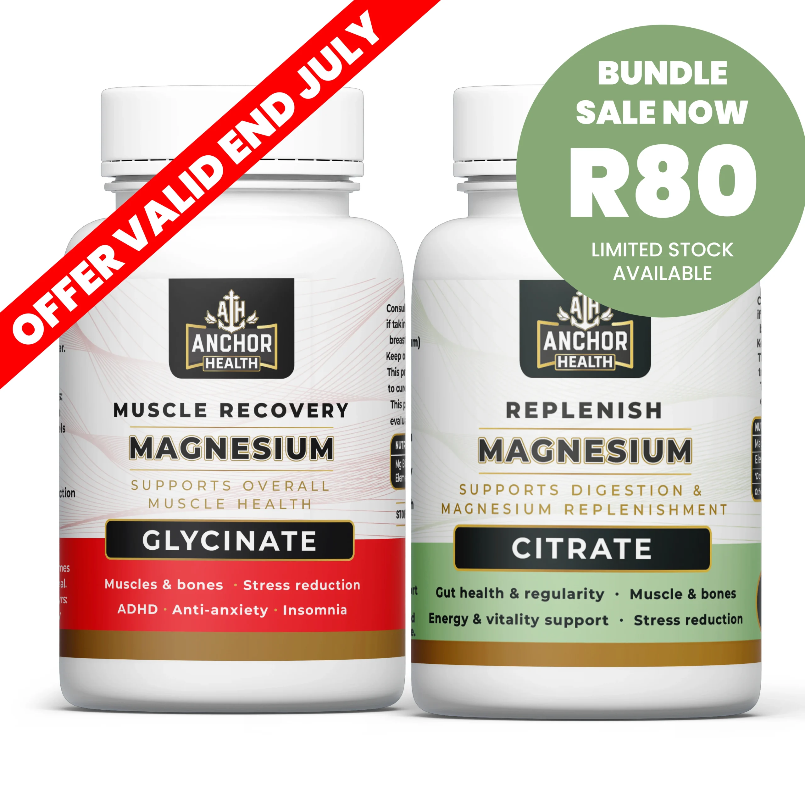Relaxation, Recovery & Digestive Wellness Support Bundle | Glycinate + Citrate